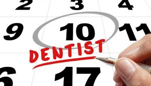 dentist appointment circled on calendar